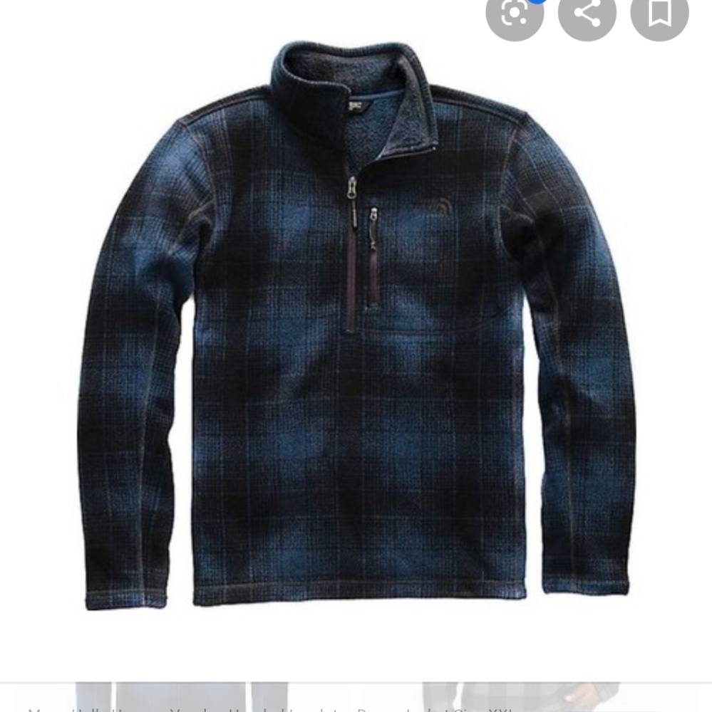 North face Gordon lyons plaid half zip